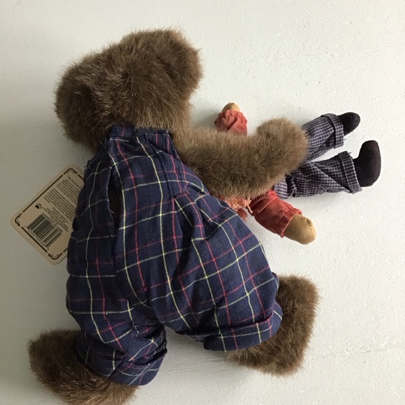 Adorable Boyds Bears Simon Beanster And Andy - Brown Plush Teddy with His Doll - Picture 6 of 13